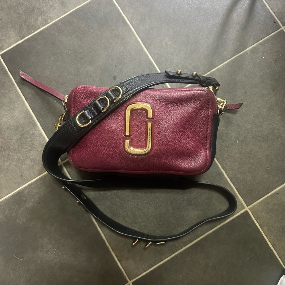 Marc Jacobs Plum Leather Crossbody Bag